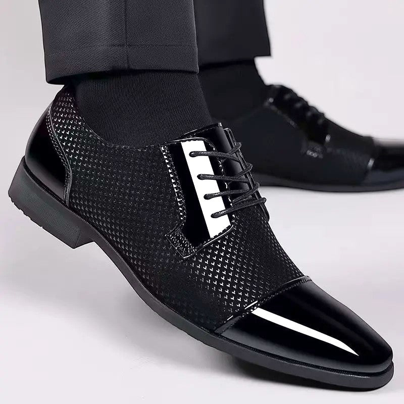 Leo | Men's Classic Patent Cap-Toe Oxford Dress Shoes