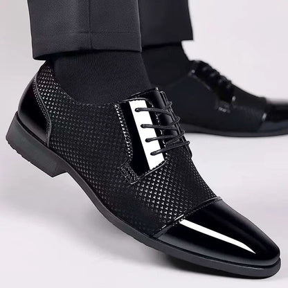 Leo | Men's Classic Patent Cap-Toe Oxford Dress Shoes