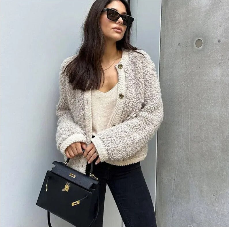 Georgia | Women's Stylish Button-Front Cardigan Jacket for Winter