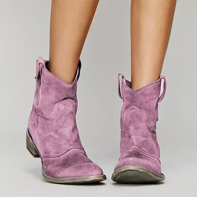Paloma | Vintage Western Ankle Boots with Timeless Cowboy Style