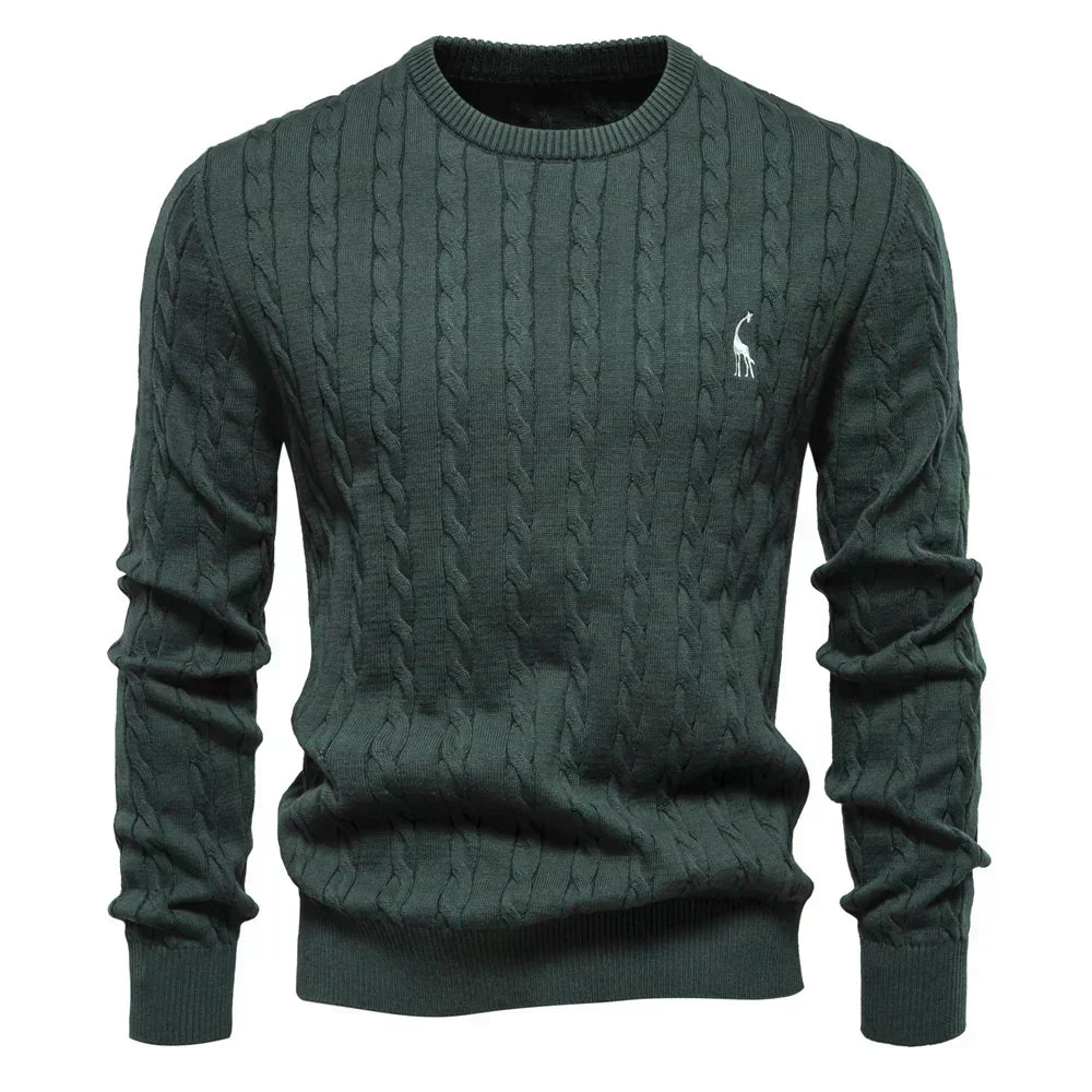 Sebastian | Men's Textured Cable-Knit Jumper for Winter