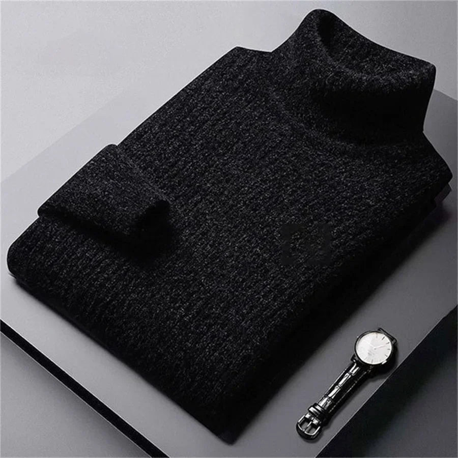 Adam | Men's Rolled-Collar Pullover Jumper for Winter