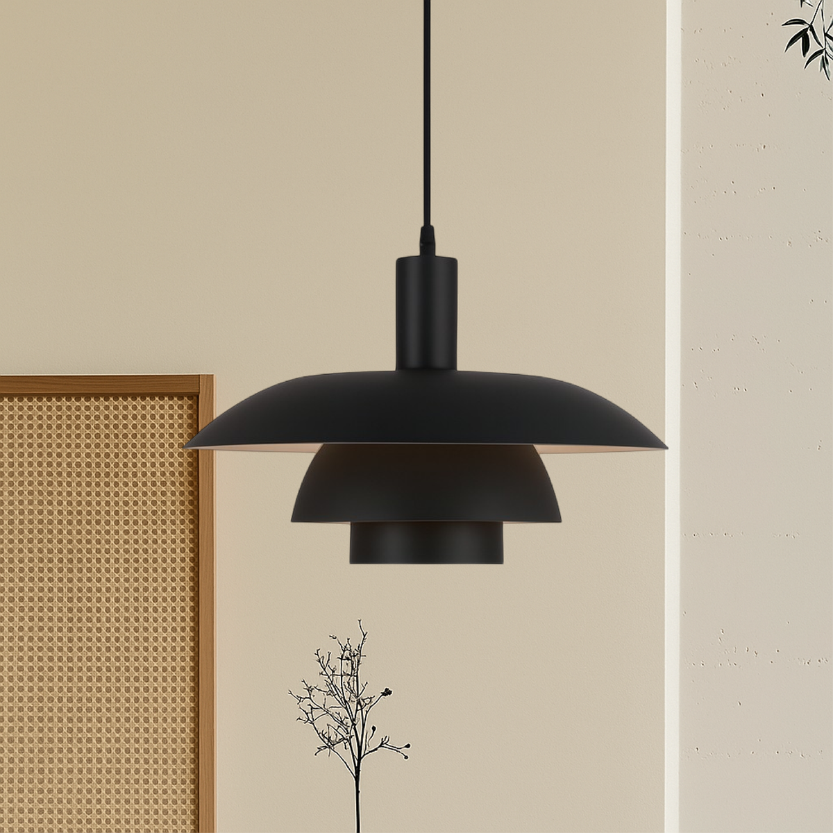 Scandinavian Minimalist Pendant Light with Adjustable Cable | Soft Glow for Kitchen and Dining Spaces
