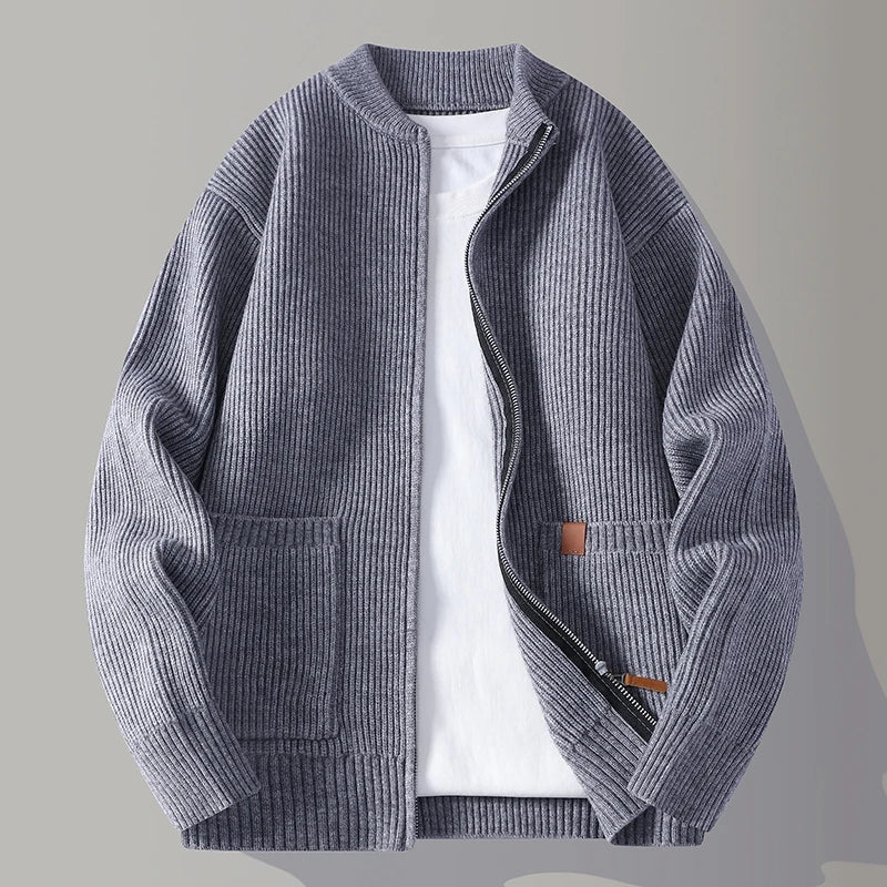 Samuel | Men's Ribbed Knit Jacket for Winter