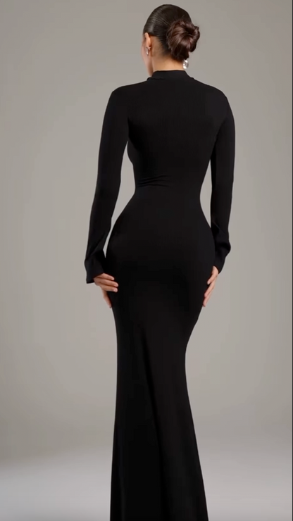 Noire | Women's Elegant Turtleneck Maxi Dress
