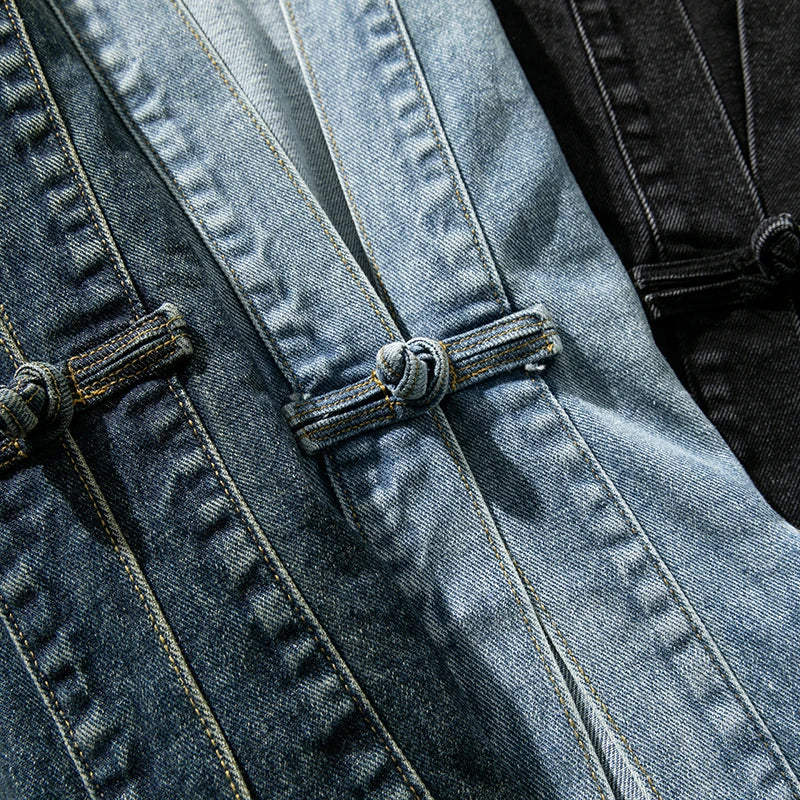 Vintage Washed Denim Kimono Jacket