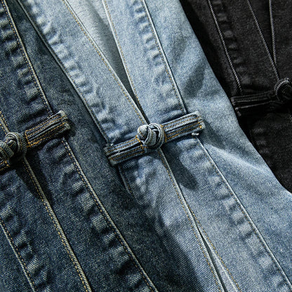 Vintage Washed Denim Kimono Jacket