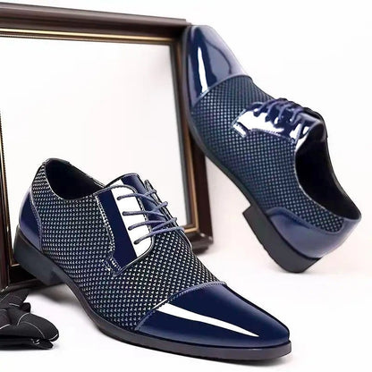 Leo | Men's Classic Patent Cap-Toe Oxford Dress Shoes