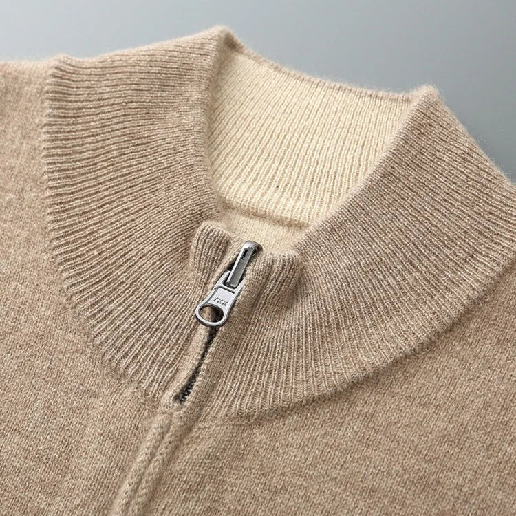 George | Men's Zip-Up Knit Cardigan for Winter
