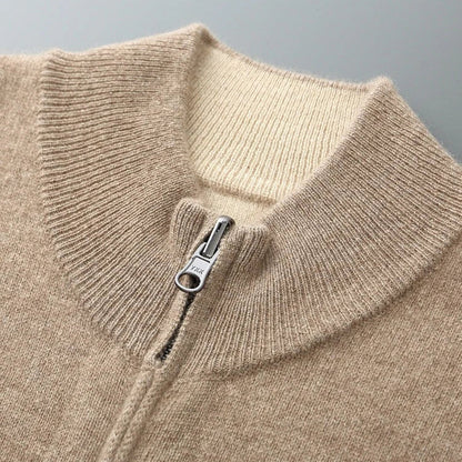 George | Men's Zip-Up Knit Cardigan for Winter