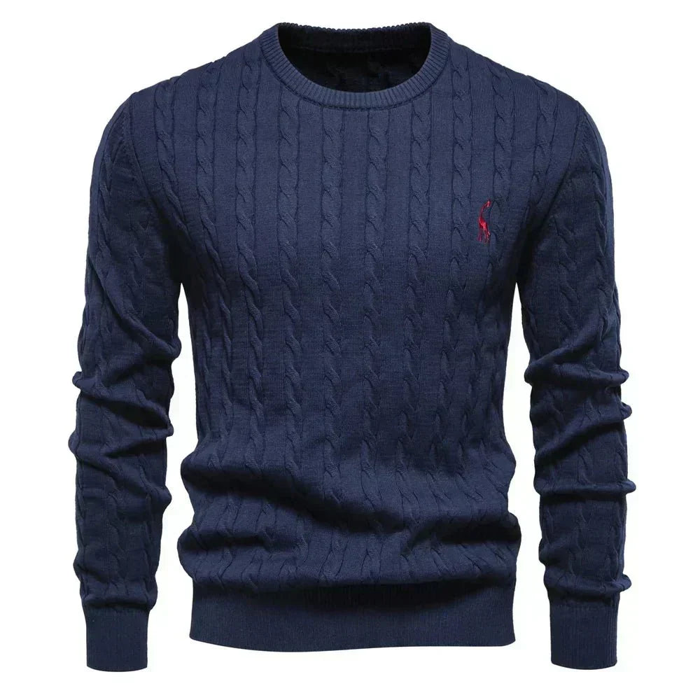 Sebastian | Men's Textured Cable-Knit Jumper for Winter
