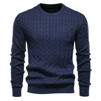 Sebastian | Men's Textured Cable-Knit Jumper for Winter