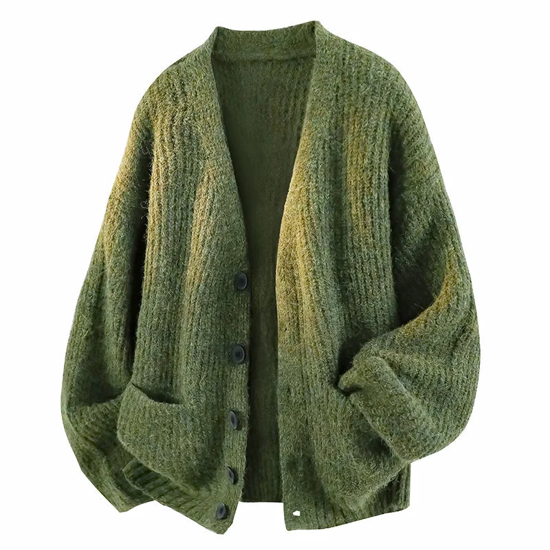 Lewis | Men's Cosy Oversized V-Neck Cardigan for Winter