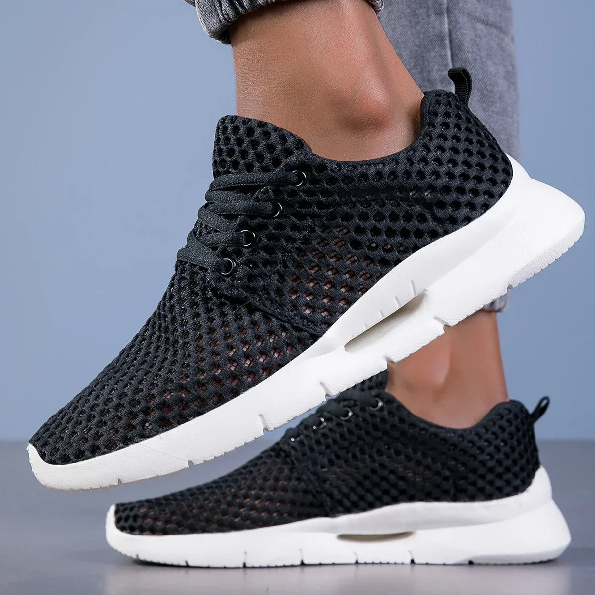 Darcy | Women's Stylish Mesh Lace-Up Trainers