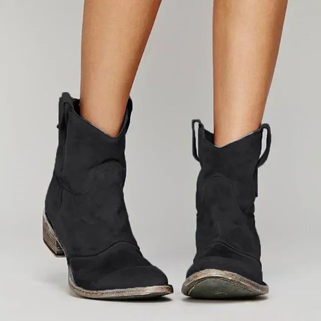 Paloma | Vintage Western Ankle Boots with Timeless Cowboy Style
