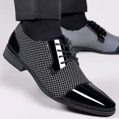 Leo | Men's Classic Patent Cap-Toe Oxford Dress Shoes
