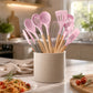 Silicone Cooking Utensil Set with Wooden Handles | 11-Piece Kitchen Essential for Safe and Effortless Cooking - photo 4