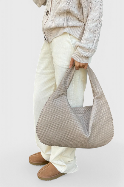Odile | Women's Stylish Faux Leather Knitted-Weave Shoulder Bag