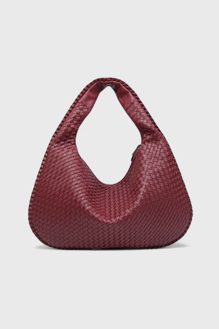 Odile | Women's Stylish Faux Leather Knitted-Weave Shoulder Bag