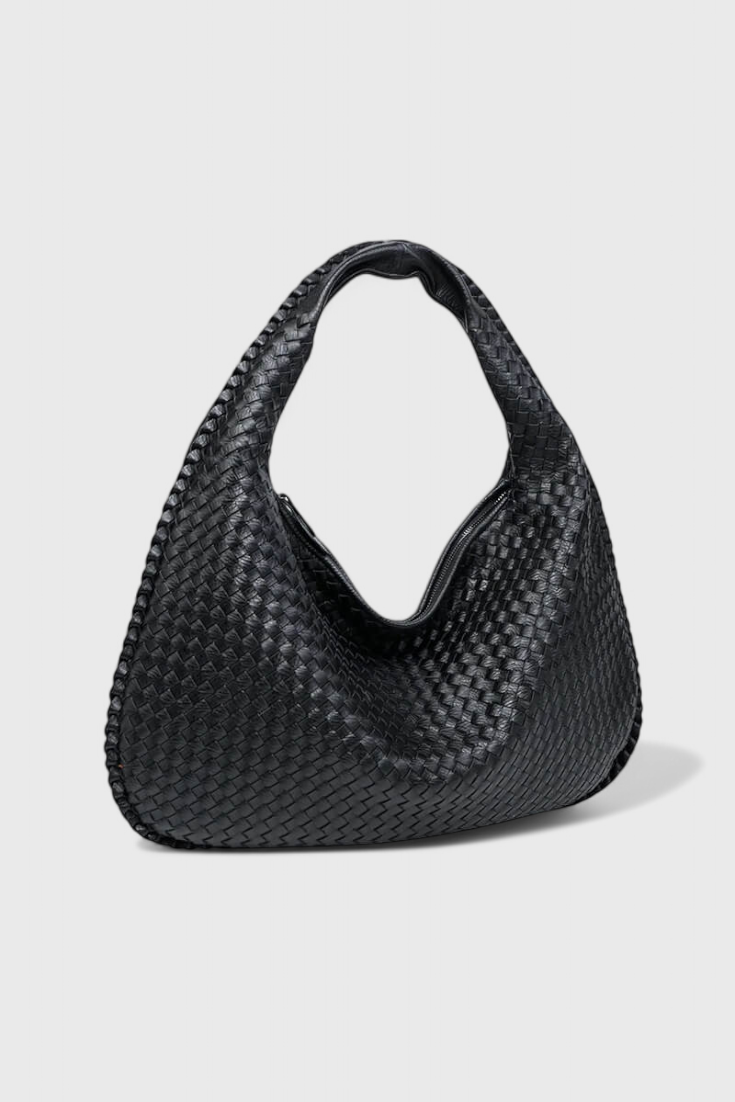 Odile | Women's Stylish Faux Leather Knitted-Weave Shoulder Bag