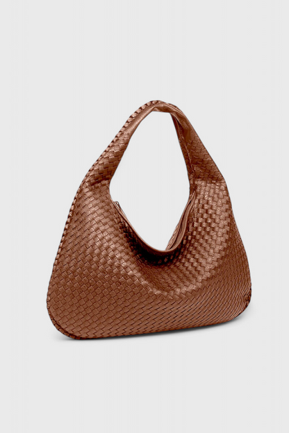 Odile | Women's Stylish Faux Leather Knitted-Weave Shoulder Bag