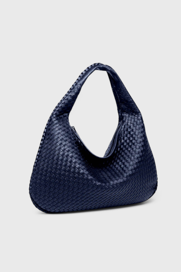 Odile | Women's Stylish Faux Leather Knitted-Weave Shoulder Bag