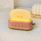 TinyToast | Table Lamp with Dimmable Warm Light & USB Charging | Fun Toaster Design for Cozy Ambiance