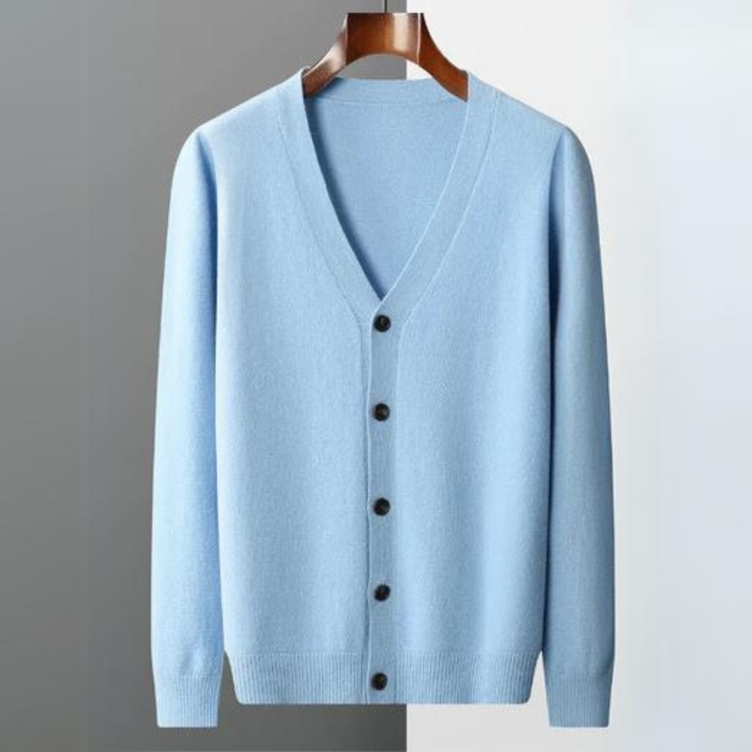 Nicholas | Men's Classic V-Neck Cardigan for Winter