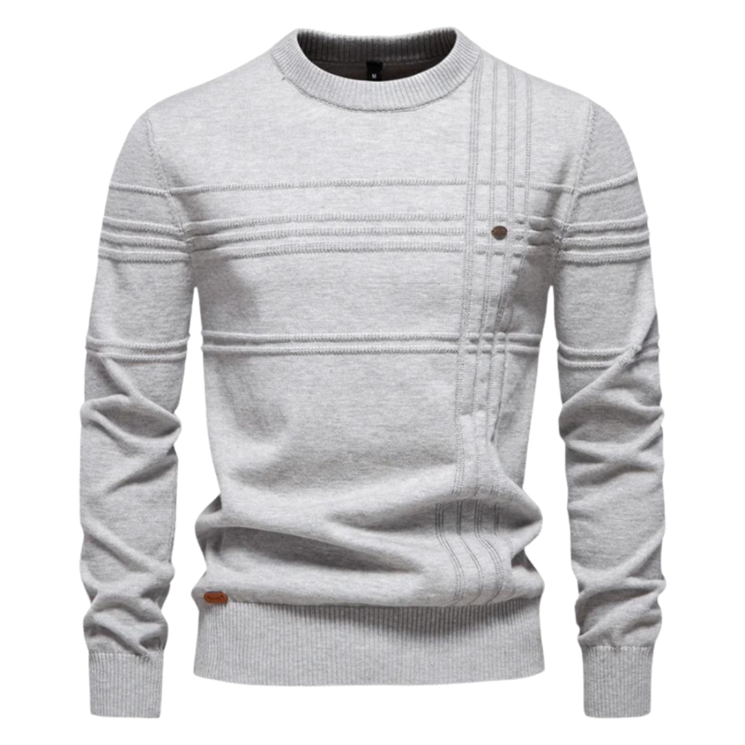 Robbie | Men's Classic Striped Pullover Jumper for Winter