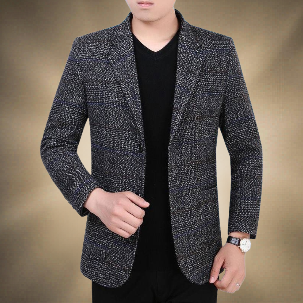 Oscar | Men's Classic Houndstooth Wool Blazer