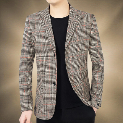 Oscar | Men's Classic Houndstooth Wool Blazer