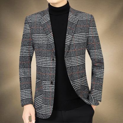 Oscar | Men's Classic Houndstooth Wool Blazer