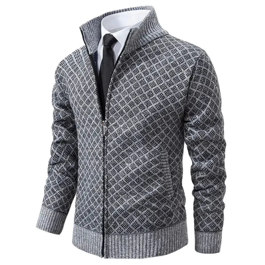 Arthur | Men's Waffle-Knit Zip-Up Cardigan for Winter