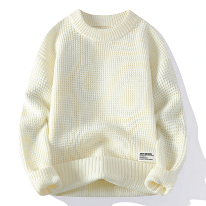 Samuel | Men's Honeycomb Knit Crewneck Jumper for Winter