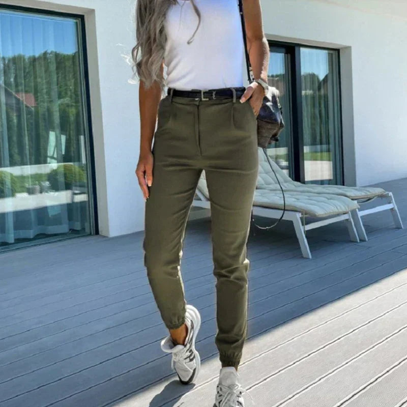 Jillian | Stylish High-Waisted Tapered Joggers