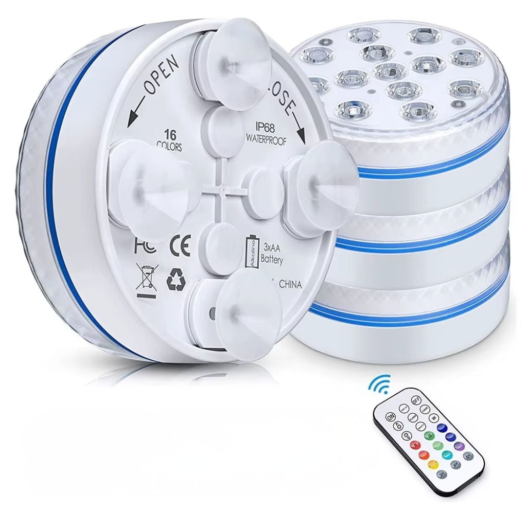 Vibrant Pool Lights | Submersible LED Pool Lamp with Remote Control | 16 Colors for Stunning Ambiance