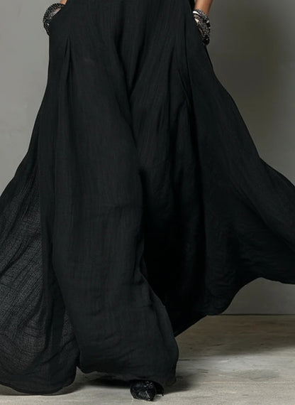 Women's Linen Blend Maxi Dress | Elegant Sleeveless Summer Dress