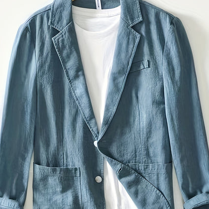 Nathan | Men's Classic Cotton Lapel Jacket