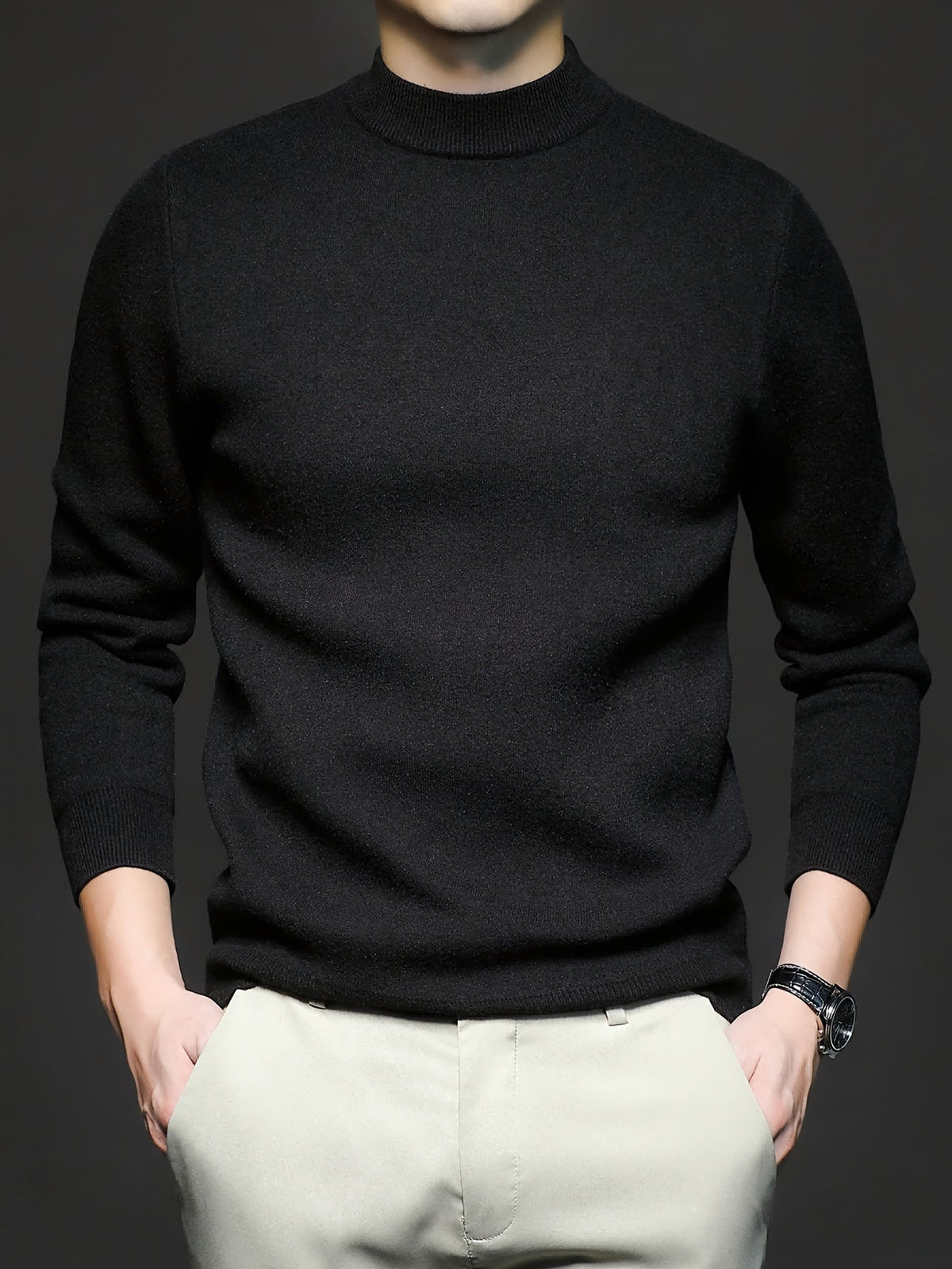 Leo | Men's Cosy High-Neck Knit Pullover for Winter