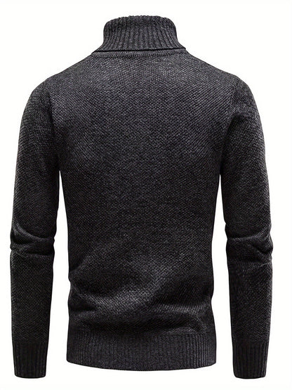 Ryan | Men's Rib-Knit Lapel Jumper for Winter