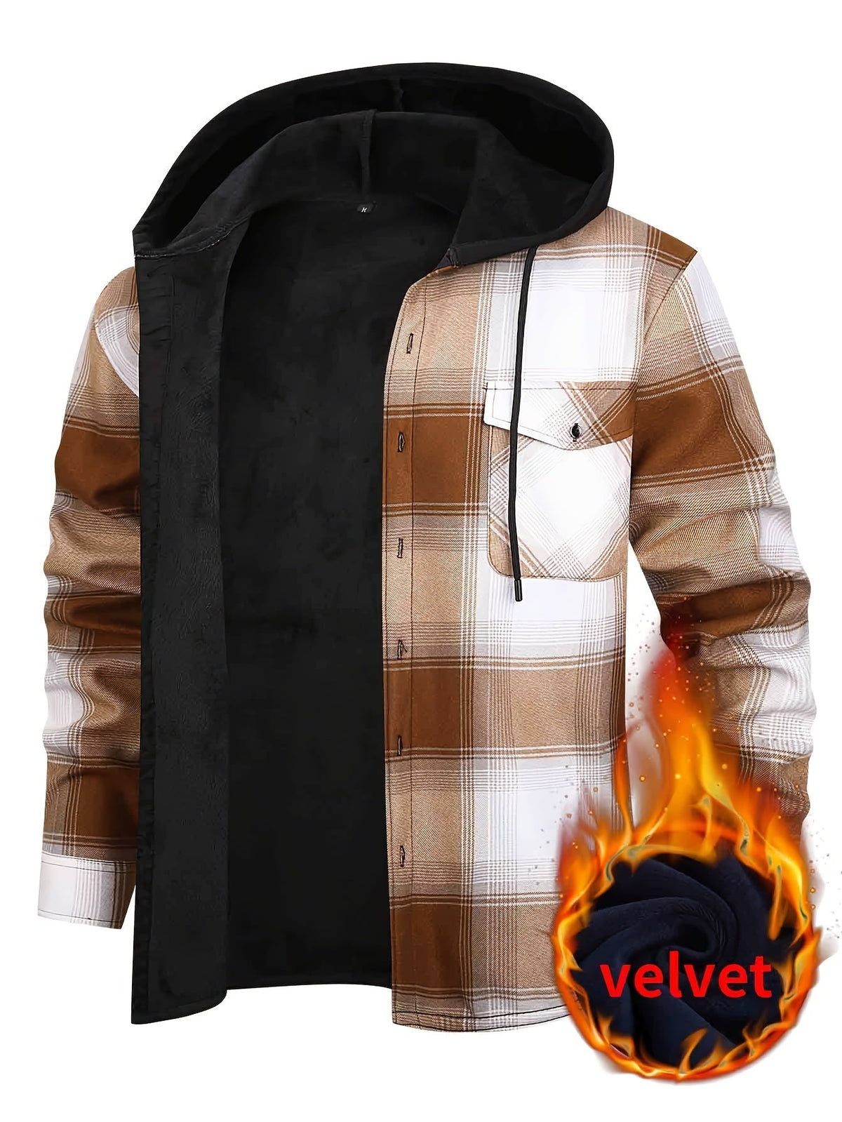 Adam | Men's Stylish Plaid Hooded Jacket