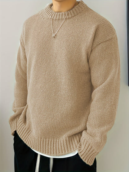 Quentin | Men's Solid-Knit Crewneck Jumper for Winter