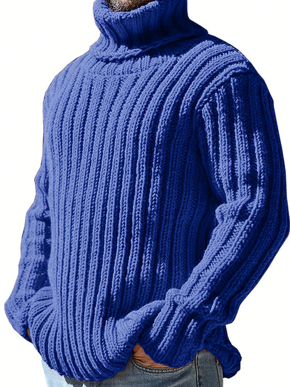 Aaron | Men's Textured High-Neck Jumper for Winter