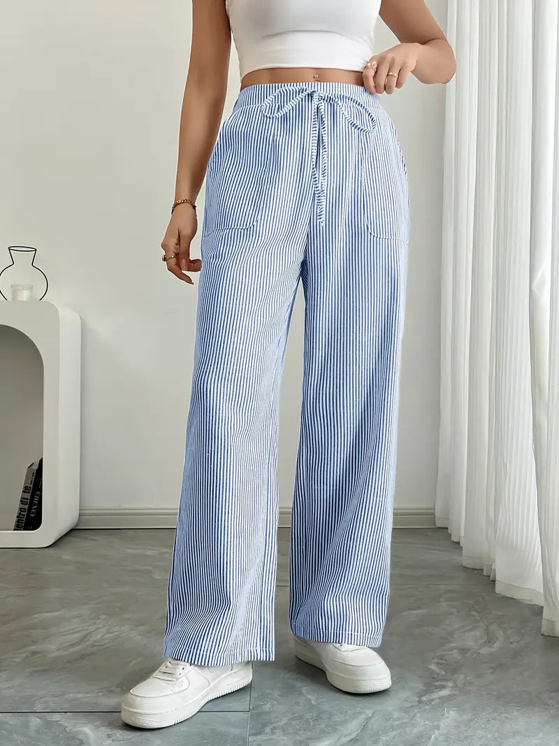 Linda | Chic Striped Trousers with Pockets