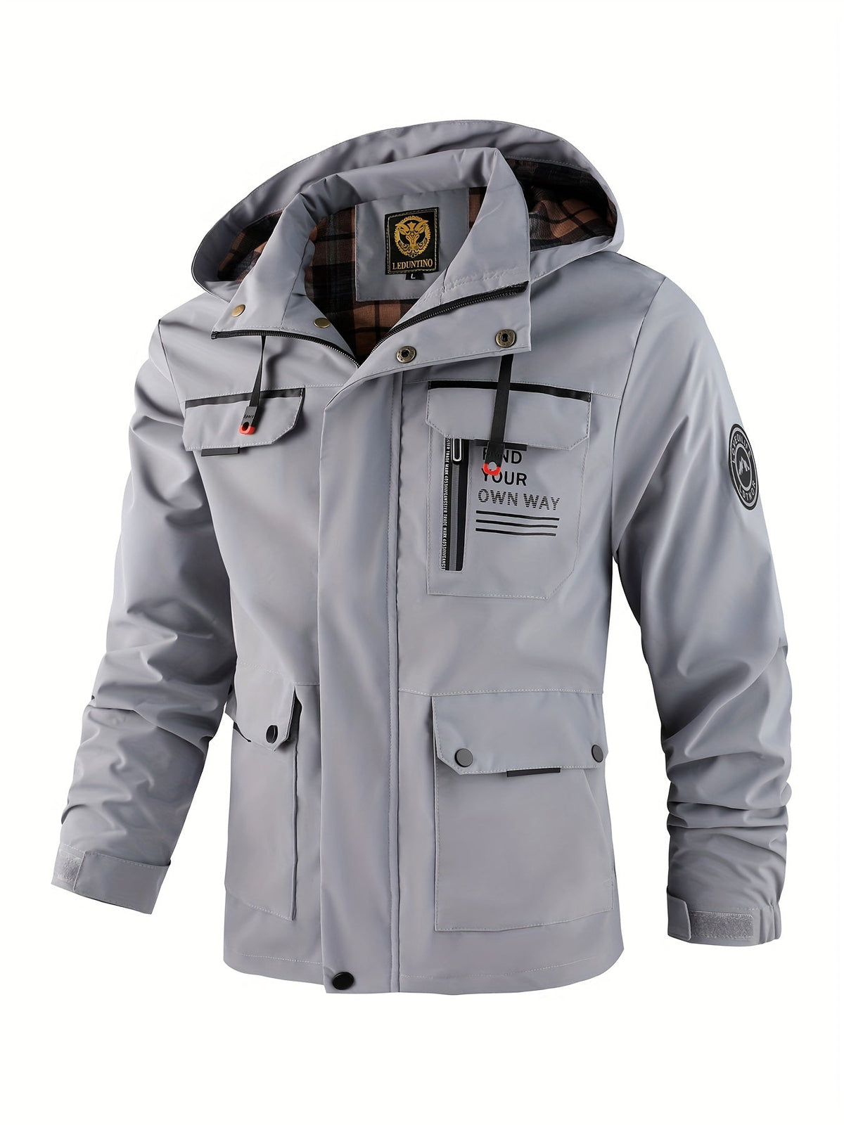 Frank | Men's Hooded Alphabet Zip-Up Jacket
