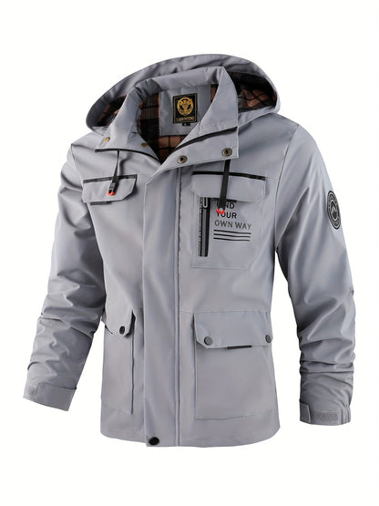 Frank | Men's Hooded Alphabet Zip-Up Jacket