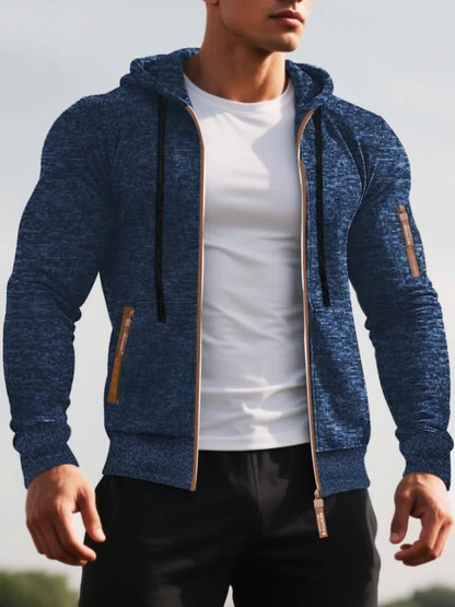 Alfie | Men's Hooded Zip-Up Knit Jumper for Winter