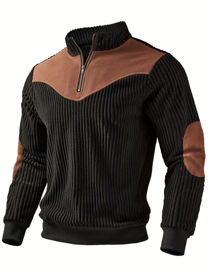 Alexander | Men's Ribbed Half-Zip Sweatshirt