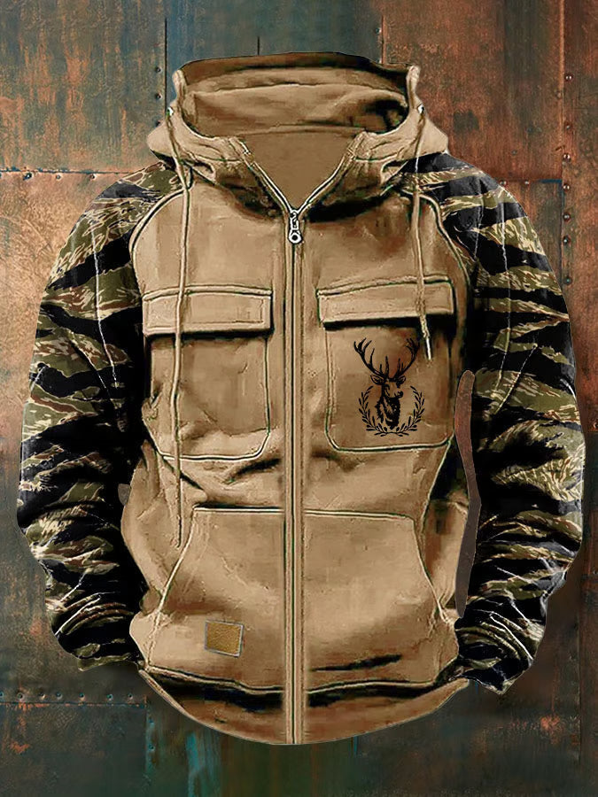 Cameron | Men's Clean Multi-Pocket Zip-Up Hoodie for Winter