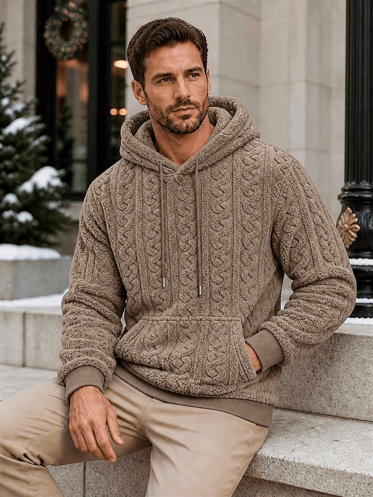 Harvey | Men's Stylish Zip-Up Stripe Hoodie for Winter